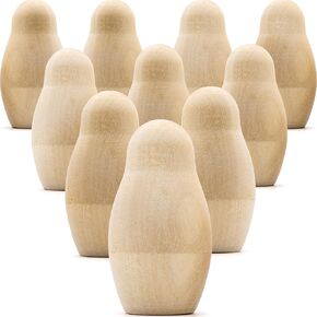 AEVVV DOWN NESTING DOLLS الكثير من 20 مجموعة من 4 أجهزة كمبيوتر - دمى تعشش فارغة غير مصممة - حرفة خشبية Matryoshka Doll - DIY هدية