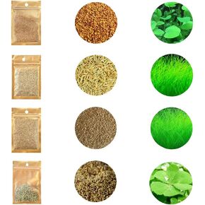 4 Packet Aquarium Plant S.e.e.d Set, Aquarium Carpet,not Artificial Plastic Plant. for Fresh Water Fish Tank