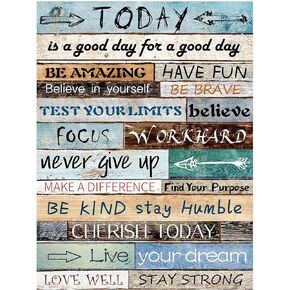 Minatee Excitation Language Inspirational Diamond Art Painting Kits for Adults 5D DIY Kits Diamond Art Painting Crafts for Adults Beginner Home Wall, 14 x 18 Inch