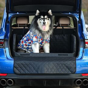 Pecute SUV Cargo Liner for Dogs - Water Resistant Pet Trunk Liner Cargo Cover with Soft Cushion,Dog Trunk Cover for SUVs with Bumper Flap Protector,38.1" x 27.1" x 14.1" Easy to Clean