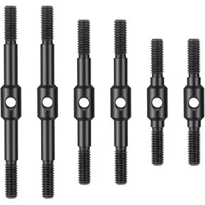 6Pcs Steel Turnbuckles Camber Links Set for 1/10 TRX Drag Slash C10(1967) Rustler/Bandit/Hoss/Nitro Rustler/Nitro Slash/Stampede 4X4 VXL RC Off-Road Car Truck Upgrade Part