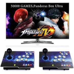 50000 in 1 Pandoras Box Ultra Arcade Game Console , Retro Game Machine for PC & Projector & TV, 2-4 Players, 3D Games, Search/Hide/Save/Load/Pause Games, 1280X720, Separate Console