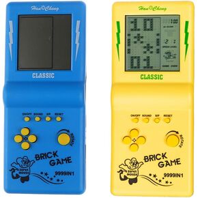 2 Pcs Brick Game Console Large Screen Handheld Games Electronic Games Build in 23 Classic Game for Kids Adults(Random Color)