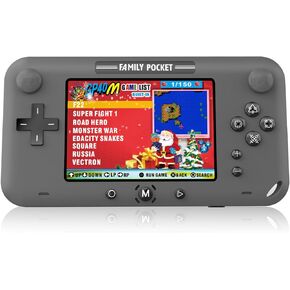 EASEGMER Games Console Kid's Handheld Games with 150 Video Games 4.0 Inch Retro Games Console Birthday Giftl(Black).