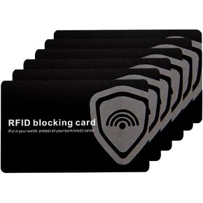 RFID Blocking Card Contactless Credit Card Protection Safe RFID Card Wallet Shield Protector Blocker (Pack of 6)