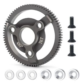 ترس الحافز المعدني 48P 74T 76T 83T 86T 90T تروس الإرسال لـ 1/10 TRA-XXAS SLASH 2WD ROSTLER Stampede Telluride Drag Slash Bandit RC Parts (48P 76T)