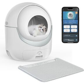 Extra Large Self Cleaning Cat Litter Box, with APP Control Smart Odor Removal Automatic Cat Litter Box, Odor Removal Safety Protection for Multiple Cats
