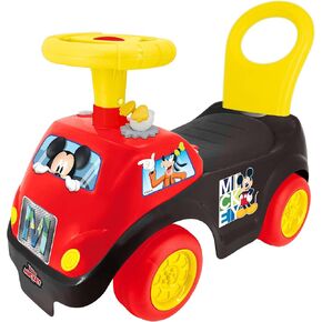 Kiddieland Disney Lights 'N' Sounds Ride-On: Mickey Mouse Kids Interactive Push Doy ، قدم إلى أرضيات ، أطفال صغار ، تتراوح أعمارهم بين 12 و 36 شهرًا ، كبيرة ، كبيرة