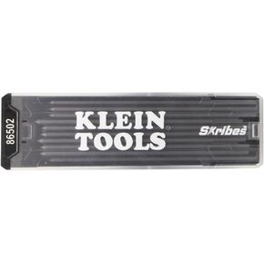 Klein Tools 86502 Skribes 2.8 mm Mechanical Carpenter Pencil Lead Refills, Graphite Leads for Woodworking and Construction, Black, 10-Pack