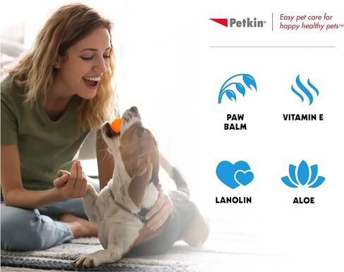 Petkin Paw Wipes Plus ، 200 مناديل معطرة برتقالية ، 2 حزمة - مناديل Pet Pet oussorbbent إزالة الأوساخ اليومية والروائح - المخصب مع Paw Balm Protrayant - سليمة لاستخدام مناديل الحيوانات الأليفة للكلاب والقطط والجرى والسيتينس in Kuwait