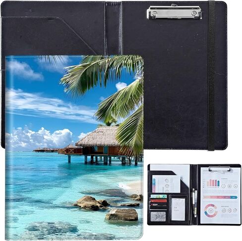PU Leather Portfolio Women, Resume Portfolio Folder for Interview, Professional Business Organizer with Document Holder, Card Slots, and Pen Loop fit A4 Size Clipboard, Sunflower in Kuwait
