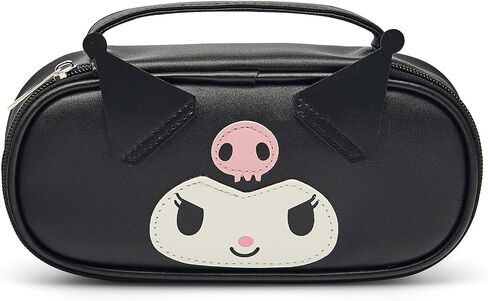 Pencil Case for Girls, Cute Pencil Box Pouch with Zipper, Large Capacity Stationery Storage Organizer for School Supplies, Gifts for Her (Black) in Saudi Arabia