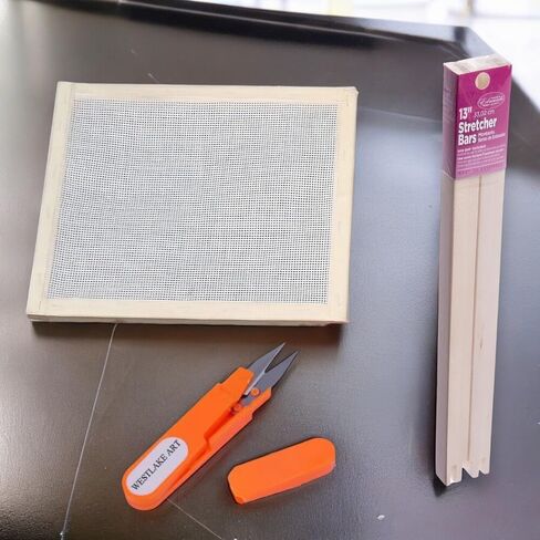Westlake Art Canvas Canvas Bars ، 325071 Frank X 0.75 "- الخشب الصلب الاحترافي للمشاريع الفنية ، التجميع السهل ، مع مقص تطريز (حزمة 3) in Kuwait