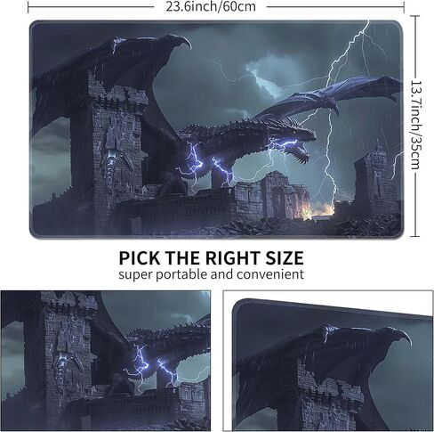 MTG PLAYMAT NON-SLIP Rubber Printing Commander Commander Game Desk Mat Duel TCG Playmat PTCG Playmat 24x14 بوصة وأكياس تخزين مجانية (هيكل عظمي) in Saudi Arabia