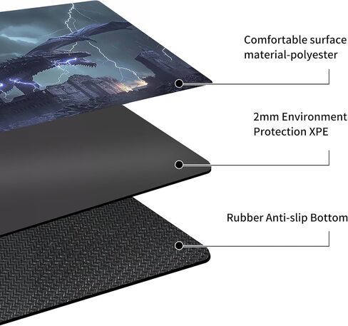 MTG PLAYMAT NON-SLIP Rubber Printing Commander Commander Game Desk Mat Duel TCG Playmat PTCG Playmat 24x14 بوصة وأكياس تخزين مجانية (هيكل عظمي) in Saudi Arabia