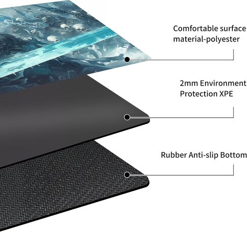 MTG PLAYMAT NON-SLIP Rubber Printing Commander Commander Game Desk Mat Duel TCG Playmat PTCG Playmat 24x14 بوصة وأكياس تخزين مجانية (هيكل عظمي) in Saudi Arabia