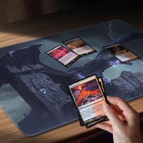 MTG PLAYMAT NON-SLIP Rubber Printing Commander Commander Game Desk Mat Duel TCG Playmat PTCG Playmat 24x14 بوصة وأكياس تخزين مجانية (هيكل عظمي) in Saudi Arabia