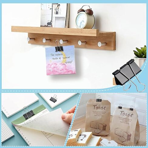 240Pcs Black Office Folder Set, Paper Clips of Various Sizes, Binder, Rubber Belt Suitable for Office and School Supplies, File Arrangement (Black). in Kuwait