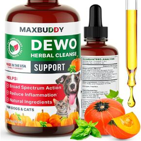 Natural Intestinal Defense Herbal Cleanser for Cats and Dogs – Helps Remove Parasites & Toxins - Broad Spectrum Support for Gut Wellness & Digestive Issues Supplement Drops for Pets – Made in The USA