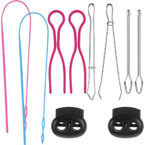 10pcs مجموعة أدوات Threader Threader ، المرن المرن الباراكورد Bucklel