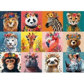 500 Piece Puzzles for Adults,Beautiful Wild Animals Jigsaw Puzzle for Adults Kids Seniors,Recycled Cardboard Dogs Puzzle 500 Piece,Family Activity Great Gift for Family Friends 20.5 * 15 inch