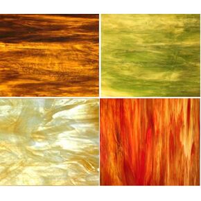 Autumn Flavor Wissmach Stained Glass Sheet Pack