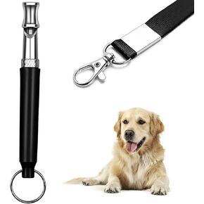 nzonpet Professional Dog Training Whistles, Adjustable Frequency, Ultrasound Stop Barking Tool, with Black Strap Lanyard