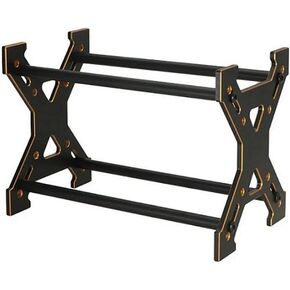 KingVal Metal Wheel Rim Tire Storage Rack RC Tool Kit Compatible with AXIAL SCX24 TRAXXAS TRX4M FCX24 1/24 1/18 1'' 1.1'' RC Crawler Car Tire Wheel (Black-Gold)