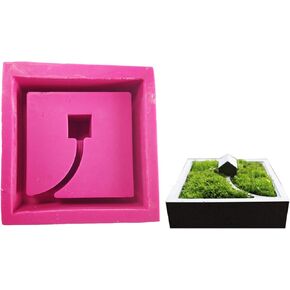 Silicone Molds for Concrete Flower Pots,Square Geometric Silicone Planter Molds Succulent Plant Flowerpot Molds Cement Clay Molds DIY Handcraft Decoration Tool