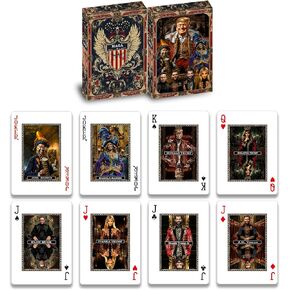 Trump Playing Cards - MAGA Poker Cards,Standard Waterproof & Perspective-Proof Trump Family Poker Deck Featuring Melania, Ivanka, Elon Musk, J.D. Vance & Jokers Biden - Perfect Trump Gift