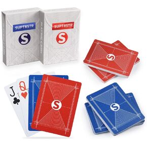 100% Plastic Playing Card Set, Jumbo Index, Poker Size, Superior Flexibility and Durability, Waterproof & Washable, Professional Playing Cards for Texas Hold’em Poker