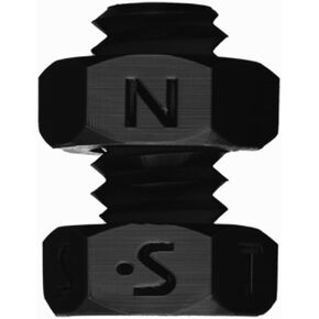 Stress Nut Black - Cool Fidget Tool for Adults - 3D Printed Stress Relief Tool & Sensory Stimulation - Perfect on The go Lightweight Fidget Tools for Anxiety. Designed for Busy Minds.