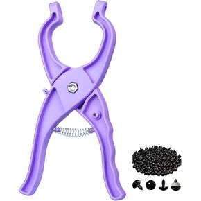 SKERYBD Safety Eye Tool For Crochet Doll, Versatile Eye Snapper Crochet Tool, Auxiliary Tool for Attaching Safety Eyes, Safety Eyes Tool Clamp for Amigurumi Crochet & Stuffed 5-30mm Animal Eyes Making