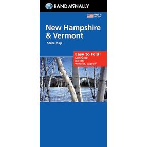 Rand McNally من السهل طي: New Hampshire & Vermont Map Map