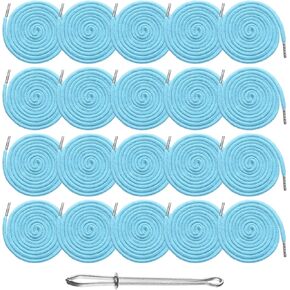 UXCELL 20PCS RAPHTRING RAPHTS 51 "أداة خياطة خياطة Hoodie String Hoodie With Easy Threader for Hoodie Pants Bants Hats Coats Coats ، White