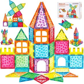 42PCS Magnetic Tiles Magnetic Building Blocks Magnetic Toys Ages 3 4 5 6 7 8 STEM Educational Preschool Construction Toys and Gifts for Boys and Girls Ages 3 and Up