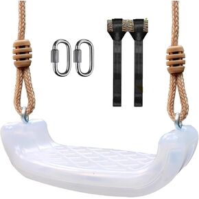 LED Lighted Swing ，Supports 260 pounds，with Adjustable Rope Plastic Coated Luminous Tree Swing for Indoor Outdoor（Without Battery）