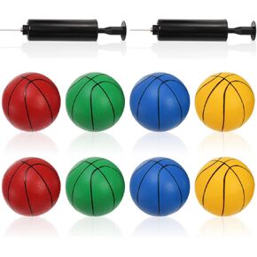 8 Pack Mini Basketball ، كرة سلة صغيرة 7 بوصة مع المضخة ، والكرة السلة PVC قابلة للنفخ في داخلي ، كرة سلة بديلة للألعاب للسباحة ، والحفلات الرياضية ، والألعاب المائية ، والأطفال في الهواء الطلق.