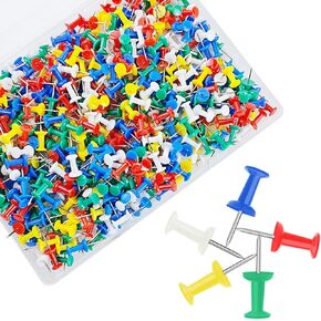 300 Pcs Colorful Thumb Tacks,Cork Board Push Needle,Thumb Push Pins Bulletin Board Thumb,Nails Hanging Pictureswall Thumbnails,Plastic Head Pin Push Pins Suitable Offices Maps,Schools Cork Push Pins