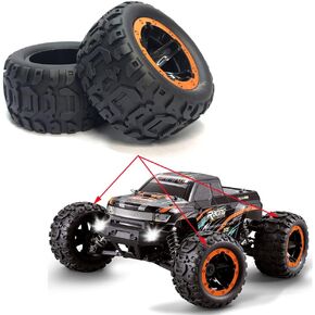 4pcs/مجموعة إطارات مركبة التحكم عن بُعد تناسب 1/16 1/14 1/12 RC Car Off-Road Hub Mostics and Opgrading Accessories (Orange)