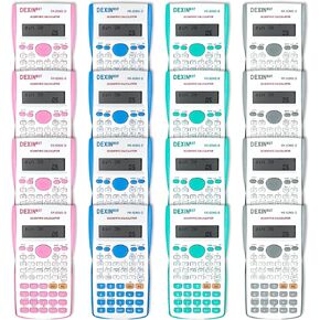 16 Pack 2 Line Multicolor Engineering Scientific Calculator, Basic Construction Multi-Function Large Display Pocket Calculators Ideal for Office School Teacher Student Finance Math