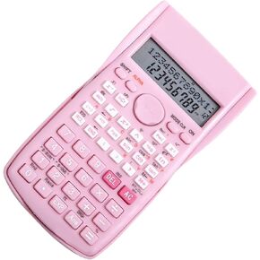 Scientific Calculator, 12 Digit 240 Functions Multifunction Calculator Graphing School Supplies with Sliding Hard Cover for Students Teachers Business Professionals (Sakura Pink)