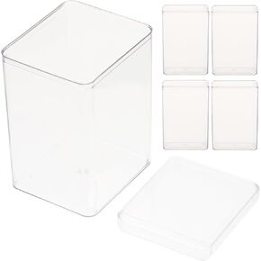 Beavorty 10 Pcs Display Box Plastic Baby Doll Plastic Stand Miniature Figurines Display Case for Collectibles Plastics Display Case Model Display Case Clear Favor Boxes - Doll Case