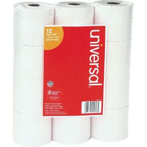 Universal UNV35715 2.25 in. x 150 ft. Impact and Inkjet Print Bond Paper Rolls - White (12/Pack)