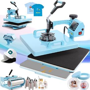 8 في 1 مجموعة مكبس الحرارة ، 15x15 آلات الضغط على حرارة مع مرفق 9-30 أوقية Tumblers Press ، Hats Press ، Flats Press ، Combo Combo DIY TRASH TRASS