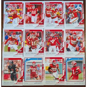 2024 Donruss NFL Team Set Collectible Cards - Kansas City Chiefs - Patrick Mahomes, Travis Kelce & More - 15 Trading Cards