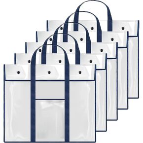 5 حزمة حقيبة تخزين ملصق كبيرة 30.7 × 25.6 بوصة واضحة حامل اللوحة الحاوية الفنية ، حاوية محفظة فنية PVC للأعمال الفنية ، الفصل الدراسي in Kuwait