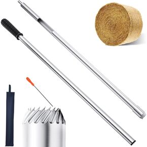 Upgraded Hay Probe Bale Sampler, 26in Hay Core Sampler，Stainless Steel Hay Probe Comes with Metal File and Storage Bag，Heavy Duty Hay Sampler