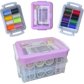 molivindy Sewing Kit with Case Portable Sewing Supplies for Home Traveler, Adults, Beginner, Emergency, Kids Contains Thread, Scissors, Needles,Measuring Tape，Thimble