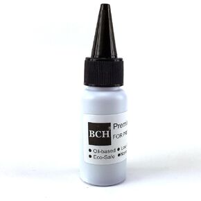 Oil-Based Premium Stamp Refill Ink by BCH for Pre-Inked Rubber Gel Pads & Dot Matrix Ribbons - 20 ml -0.68oz (Black)